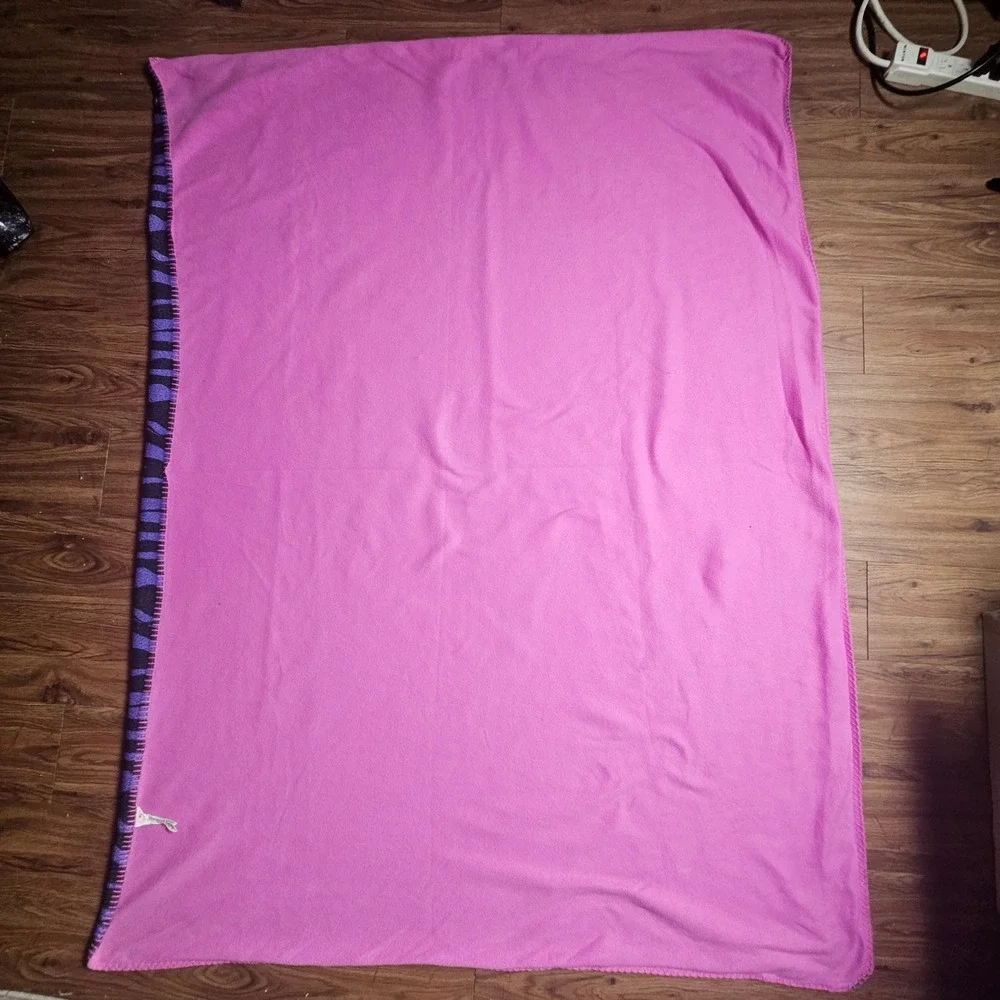 One Direction 2012 Fleece Throw Blanket Purple Zebra Print 1D Global 45x60